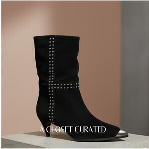 Caverly Collie Mid Calf Boot 6 Black NEW